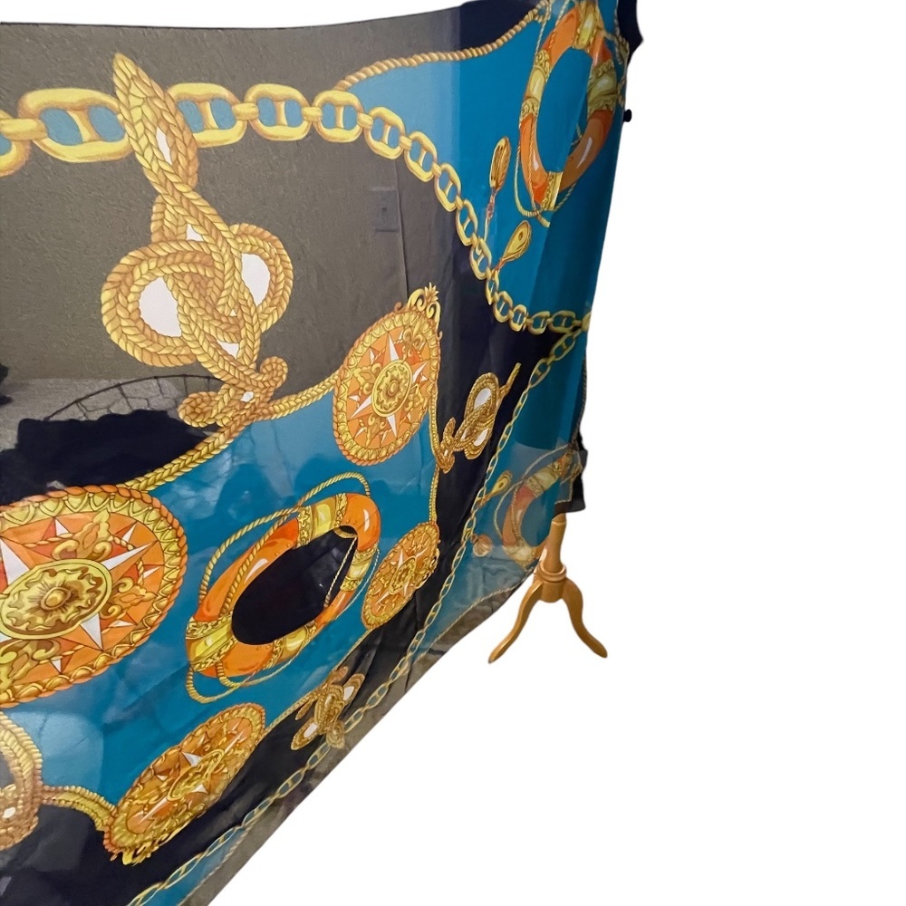 Donna Piu‎ Vintage Rectangular Colorful  Scarf - Picture 12 of 15